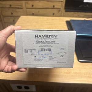 (10/Pk) HAMILTON 200mL PP Reagent Reservoirs Self-Standing w/ Lids 56695-01