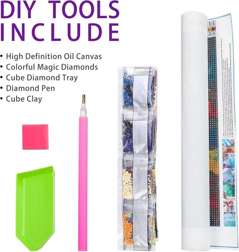 Diamond Painting Kit DIY 5D Full Drill Rhinestone Art for Adults Kids Home Decor - Picture 5 of 8