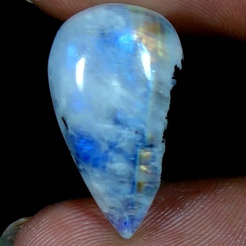 100% Natural Rainbow Moonstone Pear Cabochon Gemstones 16.35Cts. 13x 22x 07mm - Picture 2 of 3