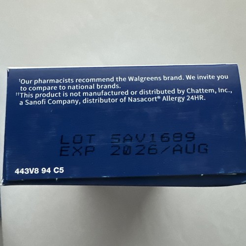 3 - 60 WALGREENS (NASACORT) 24 HOUR ALLERGY NASAL SPRAY TRIAMCINOLONE 55 mcg - Picture 6 of 6