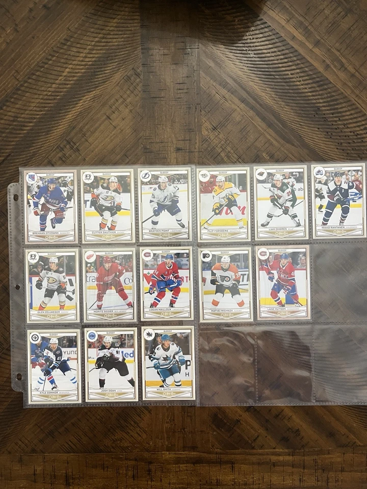 2024-25 Upper Deck Series 1 & 2 O-Pee-Chee Brillante 45 ORO *Juego Completo de 50 Cartas* Foto 4 de 4