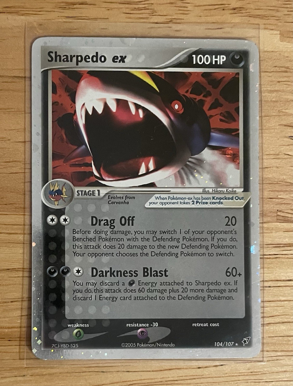Sharpedo EX Deoxys Holo Ultra Rare Card 104/107