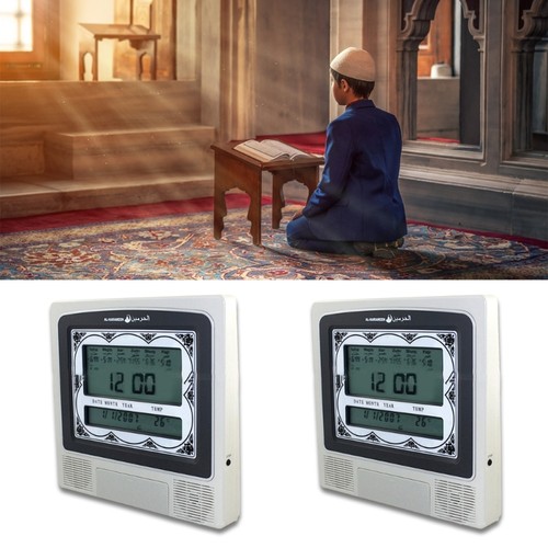 Desk Clock Muslim Azan Alarm Clock Prayer Reminder Clcok Bedside Home Decoration - Picture 2 of 8