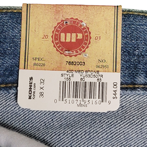 NWT Urban Pipeline Men’s Jeans 38x32 Blue Denim Straight Leg Regular Fit - Picture 4 of 6