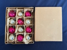 Vintage Fantasia Glass Christmas Ornaments Made in Poland Box of 12