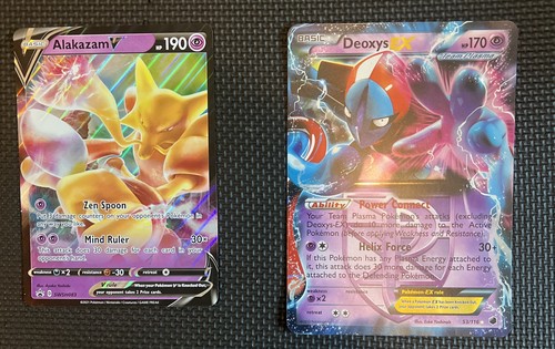 Pokémon Jumbo Cards Alakazam And Deoxys Ex - Picture 1 of 4