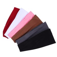 6 Pack Non Slip Elastic Cotton Sport Sweatbands Workout Yoga Run Hair Band