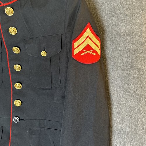 USMC Marine Corps Enlisted E-4 Dress Blues Blouse Jacket Size 41R 41 Regular - Picture 3 of 13