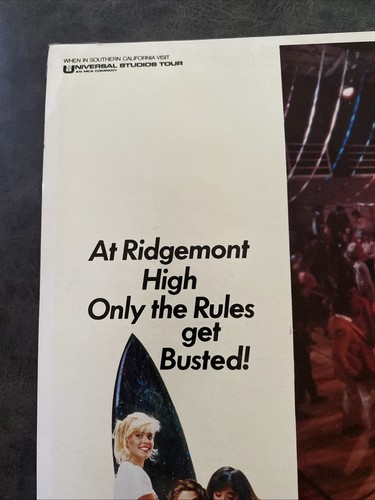 Tarjeta de vestíbulo original FAST TiMES AT RIDGEMONT HIGH 1982 con Phoebe Cates - Imagen 3 de 9