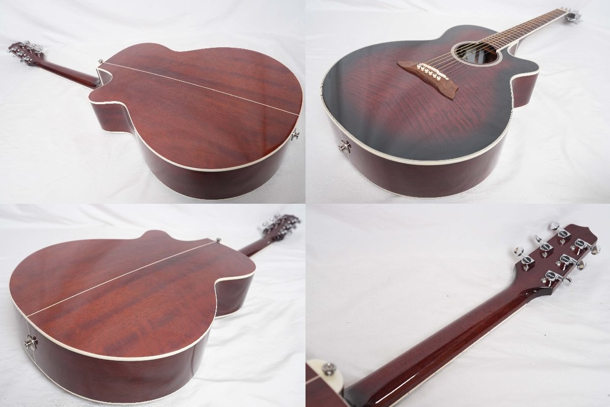 ギター Takamine DSP-110 TAKAMINE DSP-110 Red Sunburst Acoustic-Electric Guitar Made