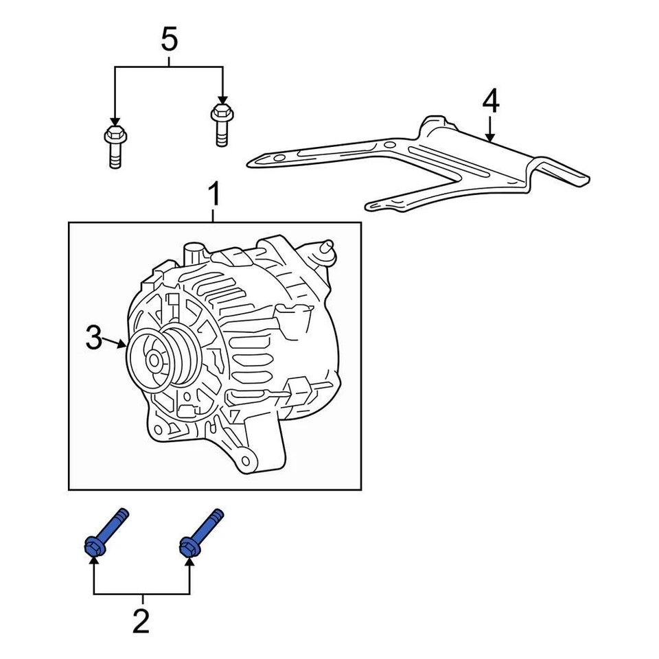 For Lincoln Town Car 2003-2011 Lincoln N807309S437 Alternator Bracket Bolt - Image 3 of 4