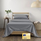  Luxury Egyptian Cotton Stripe Sheet Set - 600 Thread Twin Striped Dark Grey