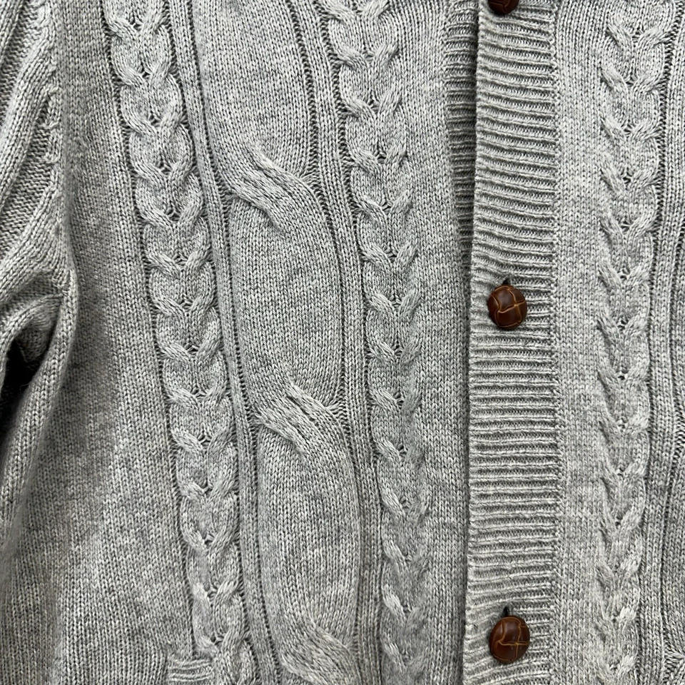 Tasso Elba Mens Gray Wool Blend Cosby Gramps Cardigan Buttons Shawl Neck Xl READ - Image 3 of 4