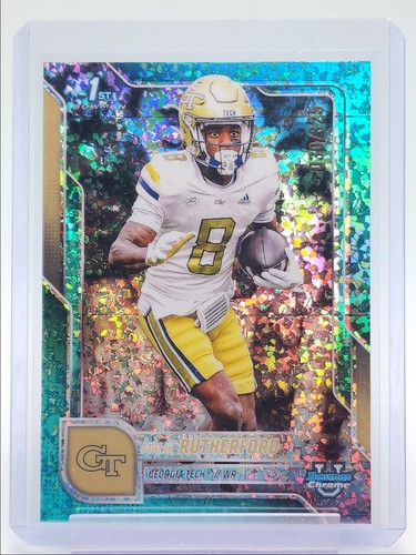 MALIK RUTHERFORD 2025 BOWMAN UNIVERSITY CHROME 1ST AQUA DIAMOND /325 Q3545