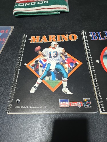 Dan Marino Drew Bledsoe 1995 Starline Spiral Notebook Lot Dolphins Patriots - Picture 2 of 4