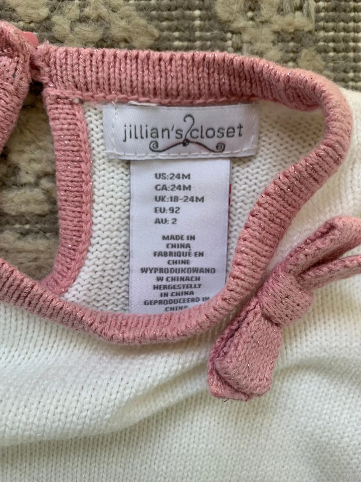 VESTIDO DE PUNTO INFANTIL JILLIANS CLOSET CON SOMBRERO A JUEGO TALLA 24 MESES Foto 4 de 4