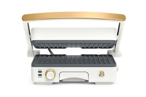 Beautiful 2-in-1 Panini Press & Grill, White Icing by Drew Barrymore
