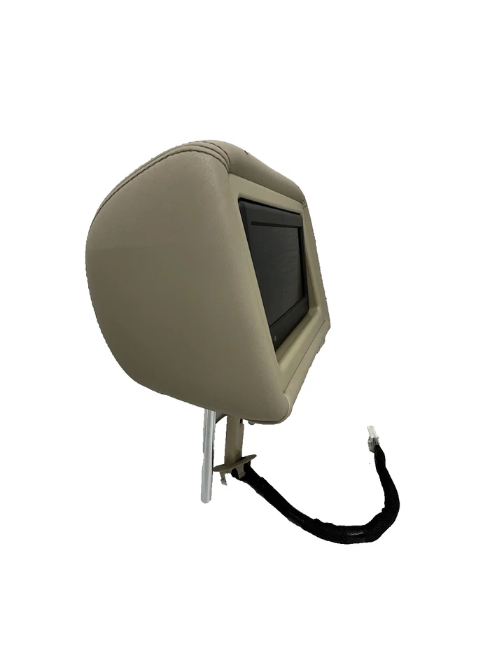 2017 NISSAN ARMADA ЛЕВОЕ ЗАДНЕЕ СИДЕНЬЕ ПОДГОЛОВНИК ИНФОРМАЦИОННО-РАЗВЛЕКАТЕЛЬНЫЙ ЭКРАН ЖЕЛТОВАТО-КОРИЧНЕВЫЙ КОЖАНЫЙ OEM - Изображение 4 из 4