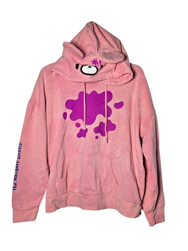 Gloomy The Naughty Grizzly Rosa Sudadera con Capucha Con Orejas Talla Grande Oso de Peluche Anime - Imagen 1 de 11