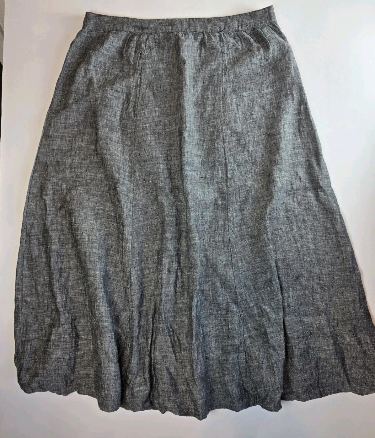 Emozioni skirt XL 100% Linen Gray Midi Bubble Hem Designer Career Wear Simple
Opens in a new window