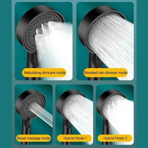 5 Modes Shower Head Multifunction Adjustable Water Nozzle Massage Bathroom Gift - Picture 23 of 24