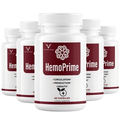 (5 Pack) HemoPrime Male Performance,  Hemo Prime Support 60caps