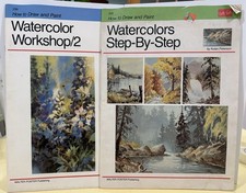 Walter Foster Watercolor Workshop/2  Step-By-Step Landscapes Painting Books