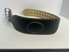Altus Black Leather Weight Lifting Belt Strength Training Padded Size Small S