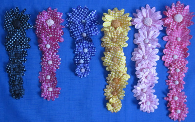 #9 Lot-38 Used Silk Flower Blooms Polka Dot Daisy 1.5-3.5'' Multiple Colors