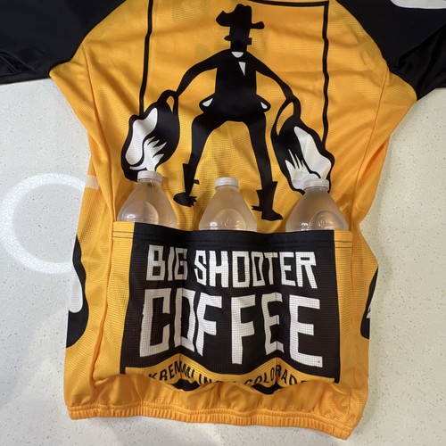 Squadra Cycling Jersey Shirt New With Tag Big Shooter Coffee Size M Orange/Black - Picture 6 of 8
