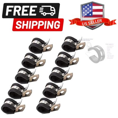 1/2 Fuel Line Tubing Mounting Clamps 304 Stainless Steel Cable Clamp Hardware...