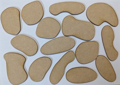Große Geländebasen aus Holz x 15 Laser geschnitten aus 3 mm dickem MDF, Basteln, Spiel Hobby