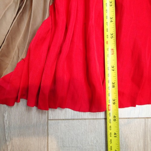 Anthropologie Dolan Left Coast Color Block Maxi Skirt L pink beige brown pleat - Picture 13 of 16