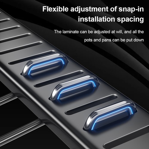 8in1 Pot Pan Lid Organizer 4-Tier Storage Rack Double-Sided 4.5mm Coated Steel - Picture 14 of 23