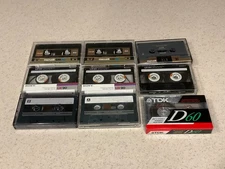 Lot of 9 Maxell XLII 90 Sony UX 90 TDK Cassette Tapes Sold For Use As Blanks