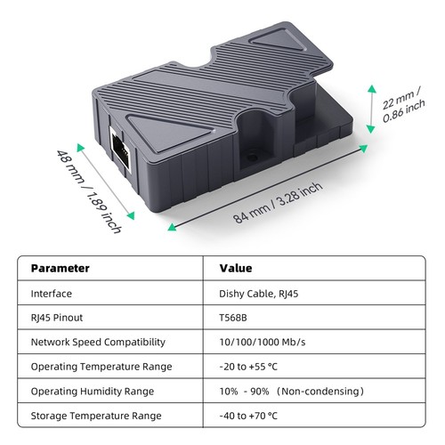 Für Dishy-Kabeladapter auf RJ45 und 150 W GigE Passiv-PoE-Injektor1101 - Afbeelding 4 van 10