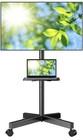PERLESMITH Mobile TV Stand for 23-60 Inch LCD LED Flat/Curved Screen TVs Tilt...