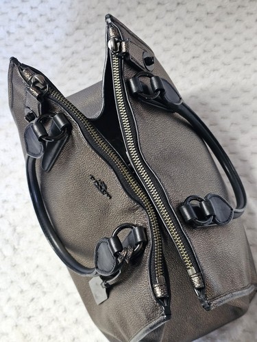 Bolso de Mano Coach Crosby Carryall Cuero LATÓN Metálico Cierre con Cremallera a Presión 33859 - Imagen 8 de 17