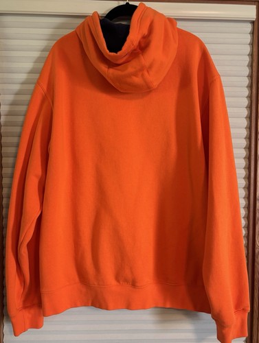 Vintage Y2K Nike Hoodie XL Orange Embroidered Longhorn Orange Sweatshirt - Picture 5 of 13