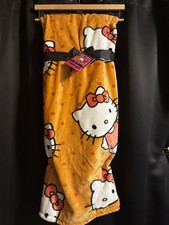 Hello Kitty Fall Polka Dot 60 x 70" Orange Throw Blanket Red Bow Jumper NWT