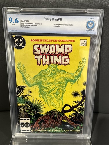 Swamp Thing #37 CBCS 9.6 White Pages 1st John Constantine Hellblazer DC Comics