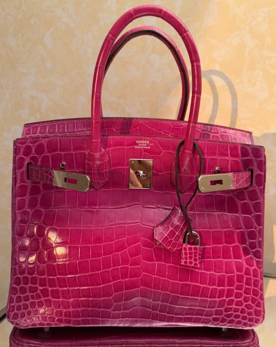 Hermes Birkin 30 Rose Scheherazade Pink Niloticus Crocodile