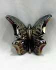Fenton Glass Amethyst Rainbow Gold Carnival Butterfly Vintage 1970s with Label