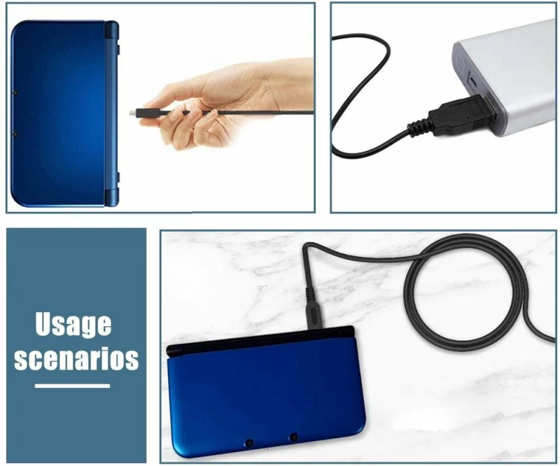 2-Pack Charger Power Cable Usb Cord Plug for Nintendo 3DS / DSI / DSI LL / XL - Image 4 of 4