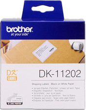 Original Brother Etiketten Schwarz auf Weiß DK-11202