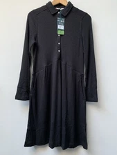 White Stuff  Everly Sparkle Jersey Dress Size UK 8 Black Silver NEW RRP £65