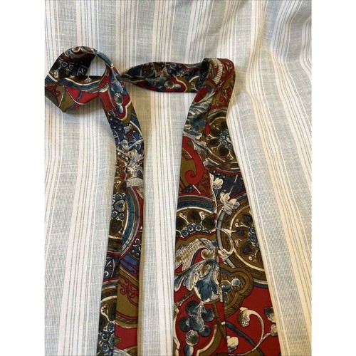 VTG Boston Trader Paisley 100% Slick Neck Tie 56L 3.75W L#0083 - Picture 10 of 10