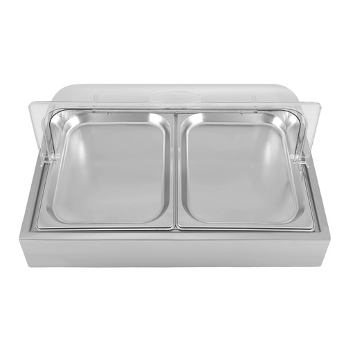 Bandeja de exhibición para servir alimentos 3L, plato refrigerador para servir en frío buffet, plato para fiesta - Imagen 5 de 13