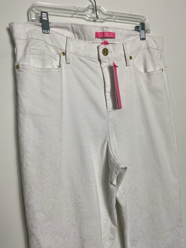 Lilly Pulitzer Liza High Rise Crop Jeans Size 16  Resort White Pandarama $178 - Bild 3 von 16