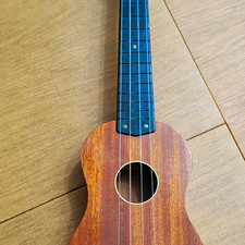 Acoustic Soprano 4-String Wood Ukulele, Natural Finish Brown Right-Handed